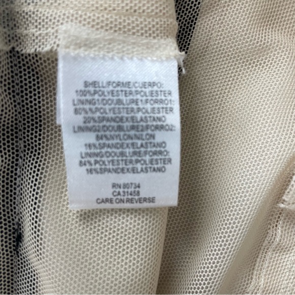 BCBGMAXAZRIA Cream and Black Strapless Cocktail Dress Size 2 - Picture 12 of 16